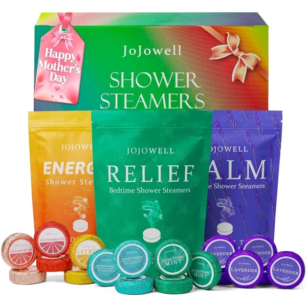 Shower Steamers Aromatherapy - 18 Pack Gifts for Women, Organic Essential Oils, Self Care, Birthday, Mothers Day Gifts for Women, Men, Mom, Dad