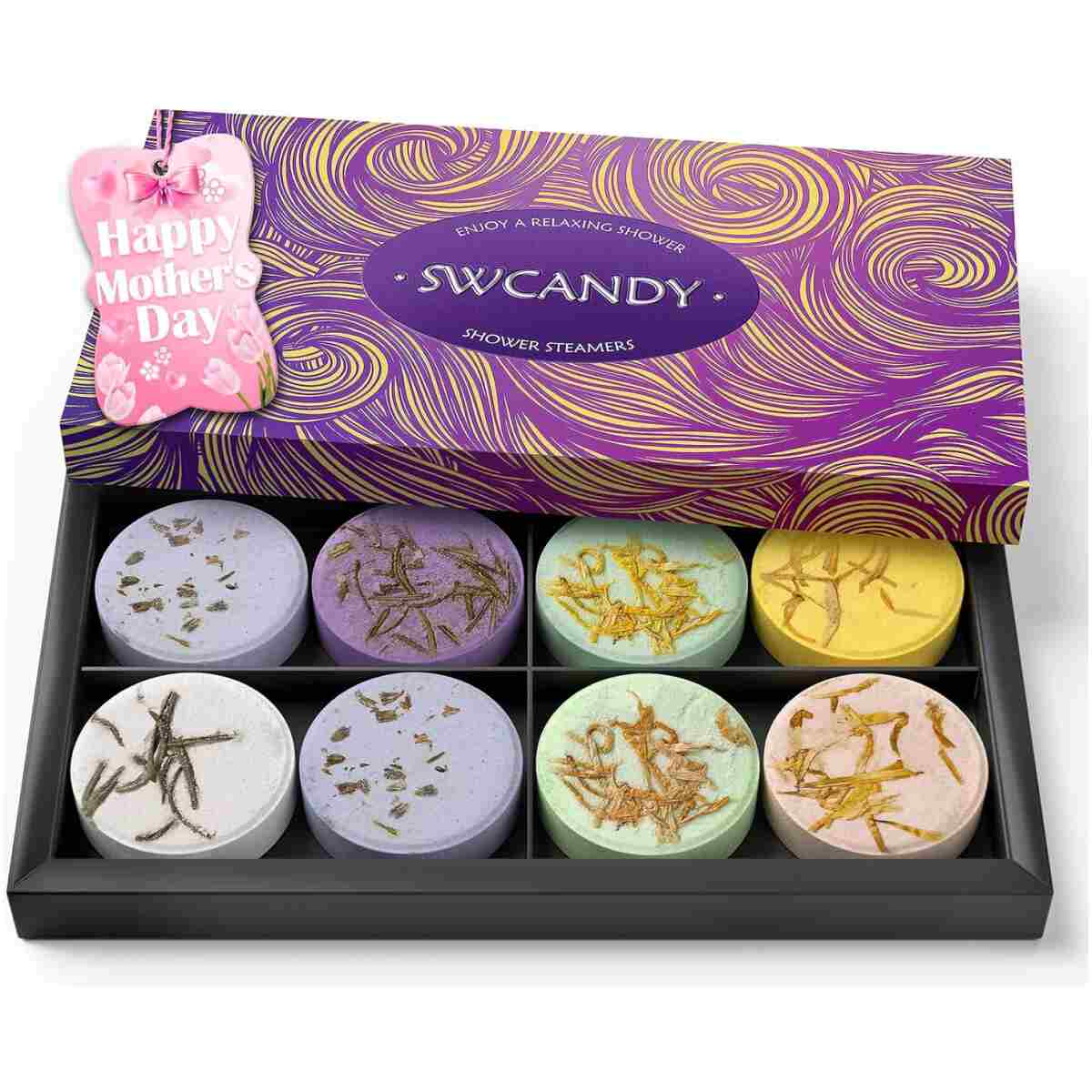 Shower Steamers Aromatherapy Birthday Gifts for Women - SWCANDY 8 Pcs Mothers Day Gifts for Mom Grandma Wife Her Men Teen Adults Bath Bombs Self Care with Natural Essential Oils...