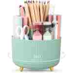 SKYDUE 360 Degree Rotating Desk Organizer, Dual-Purpose Pencil Pen Holder for Desktop, Rotating Desk Pen Organizer with 5 Slots, Pencil Cup for School, Home, Office Supplies...