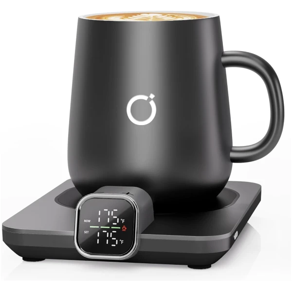 Smart Heated Coffee Mug Warmer & Mug Set - Heated Coffee Warmer with Auto Shut Off, 1°F Precise Temperature Control Coffee Warmer, Electric Mug Warmer for Desk, Birthday Gifts...