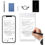 Smart Pen+Small Notepad, Digital Pen Real-time Sync for Digitizing, Storing, and Sharing Notes, Ideal Smart Pen for Note Taking, Drawing, Classroom, Offices, Compatible with...