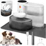 Smart Pet Water Fountain, 3L Large Automatic Cat Water Dispenser Wireless Dog Cat Water Fountain No Filter Ultra Silent Automatic Pet Water Dispenser for Cats and Dogs Always...