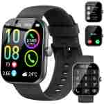 Smart Watch (Answer/Make Calls), 1.96" HD Screen SmartWatch for Men Women 113+ Sport Modes, Fitness Activity Tracker Heart Rate/Sleep Monitor/Pedometer, IP68 Waterproof, Smart...