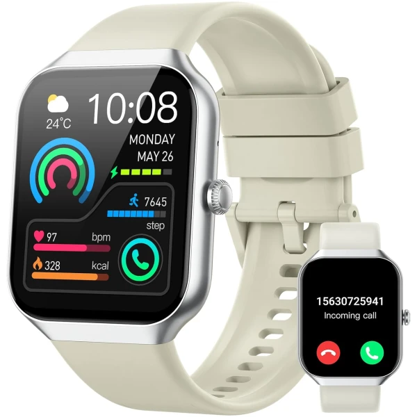 Smart Watch for Men Women (Answer/Make Call), 1.96" HD Smartwatch with Heart Rate/Sleep Monitor/Pedometer/Calories, 113+ Sports Fitness Watch, IP68 Waterproof Activity Tracker...
