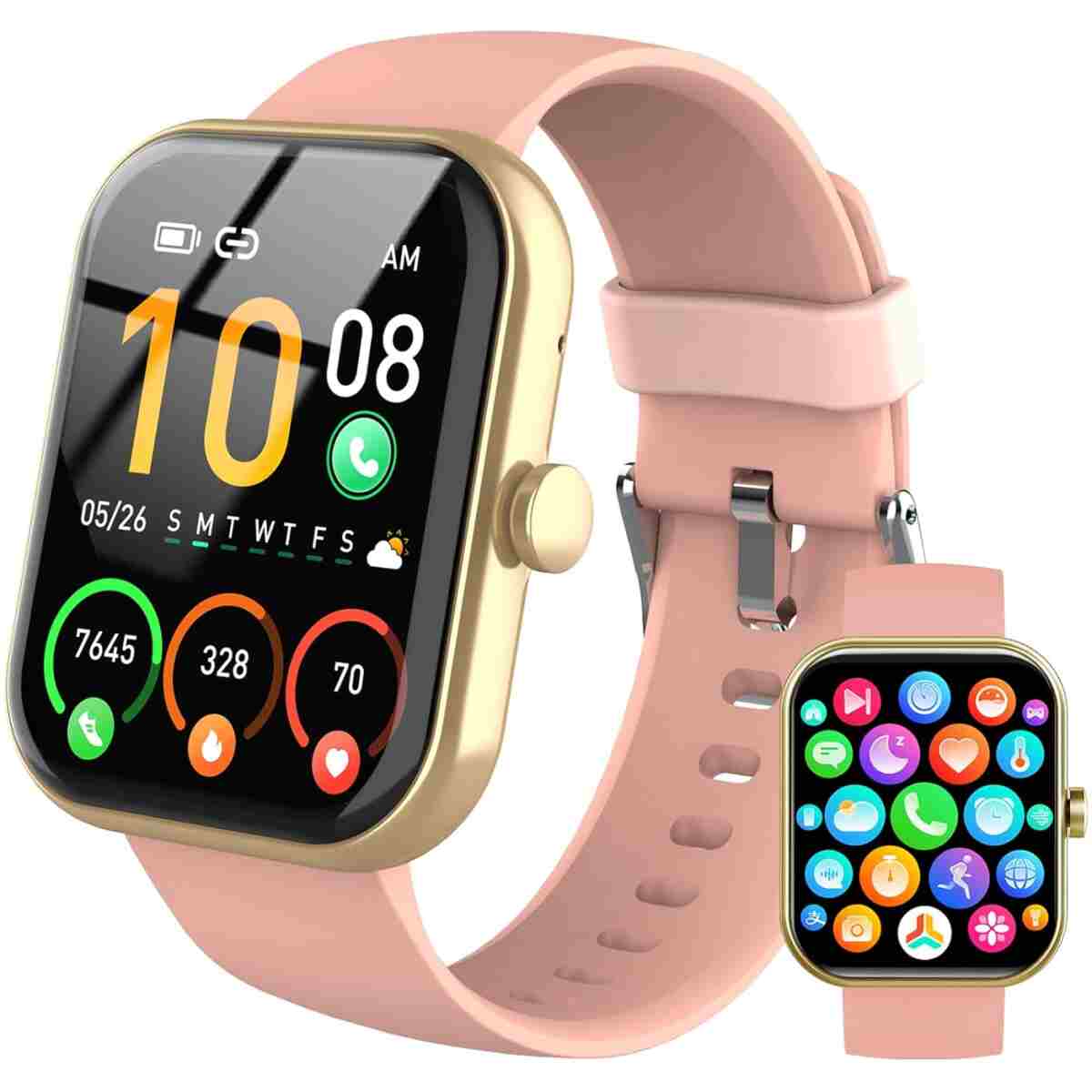 Smart Watch for Women Men, 1.96" Fitness Tracker Running Watch (Answer/Make Call), IP68 Waterproof, Pedometer, Sleep/Step/Activity/Heart Rate Monitor, 110+ Sport Modes...