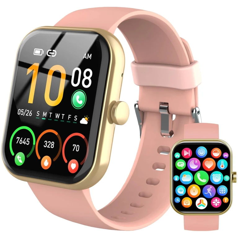 Smart Watch for Women Men, 1.96" Fitness Tracker Running Watch (Answer/Make Call), IP68 Waterproof, Pedometer, Sleep/Step/Activity/Heart Rate Monitor, 110+ Sport Modes...