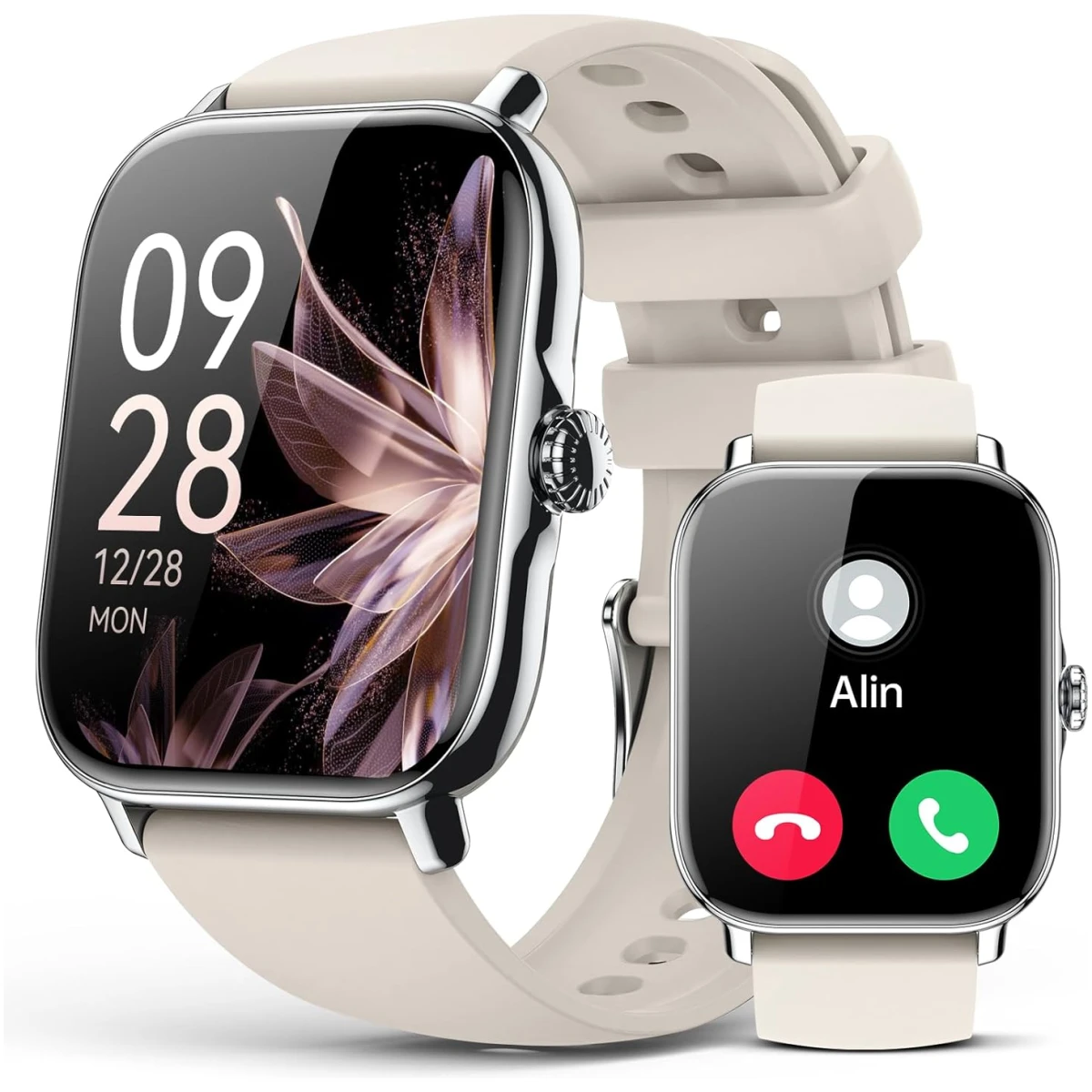 Smart Watch for Women Men- Answer/Make Call, 2025 1.91'' IP68 Waterproof Fitness Step Sleep Tracker Watch with Heart Rate Monitor Activity Counter Smartwatch for Andriod iPhone...
