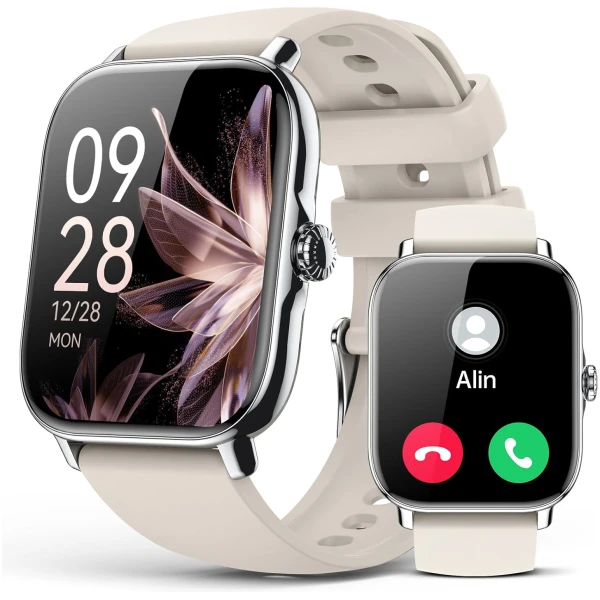 Smart Watch for Women Men- Answer/Make Call, 2025 1.91'' IP68 Waterproof Fitness Step Sleep Tracker Watch with Heart Rate Monitor Activity Counter Smartwatch for Andriod iPhone...
