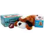 SmartPetLove Original Snuggle Puppy Heartbeat Stuffed Toy for Dogs - Pet Anxiety Relief and Calming Aid - Comfort Toy for Behavioral Training - Brown and White