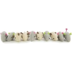 SmartyKat Skitter Critters Value Pack Catnip Cat Toys - Gray/Cream, Set of 10