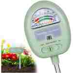 Soil Moisture Meter, 4-in-1 Moisture Meter for Plants, Tester for Moist, Light,Nutrients, pH, Soil Test Kit, Great for Garden, Lawn, Farm, Indoor & Outdoor Use, No Battery Required