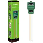 Soil pH Meter, MS02 3-in-1 Soil Moisture/Light/pH Tester Gardening Tool Kits for Plant Care, Great for Garden, Lawn, Farm, Indoor & Outdoor Use (Green)
