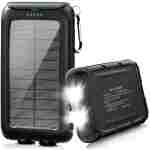 Solar-Charger-Power-Bank-49800mAh Portable Solar Phone Charger with LED Flashlight/15W Fast Charge USB C Waterproof External Backup Battery Pack for All Cell Phones & Electronic...
