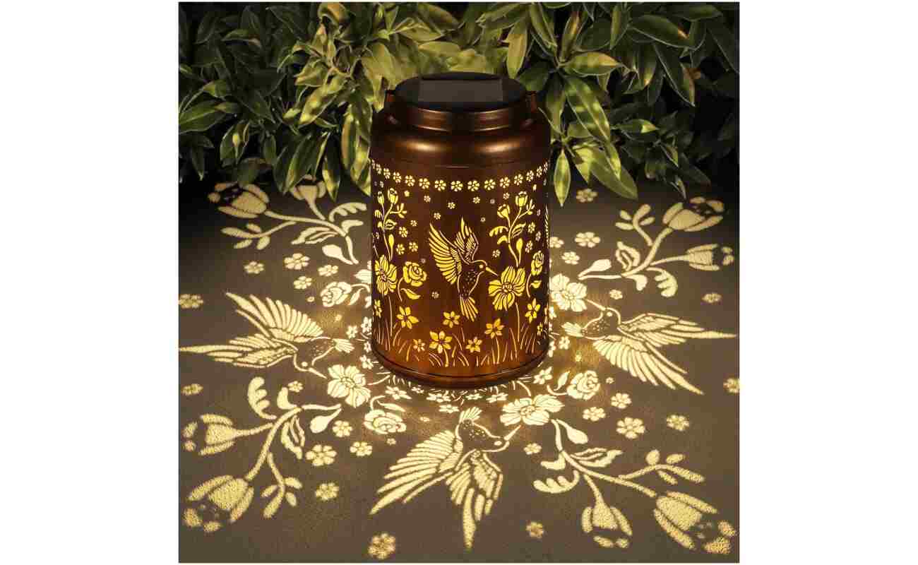Solar Lanterns Outdoor Waterproof Hummingbird Garden Decor Birthday Mothers Day Gifts for Women Mom Grandma Hanging Solar Lights Metal Solar Decoration Outside for Yard,...