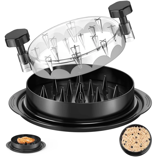 SoulLife Chicken Shredder 8 Inches, Chicken Breast Shredder Tool, Cooked Meat Shredder With Clear Lid, Ergonomic Design, Auti-slip, Easy To Clean, Chicken Shredder Tool Twist,...
