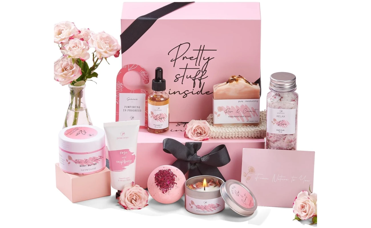 Spa Gifts for Women Mothers Day Gifts Bath Gift Baskets Relaxing Spa Self Care Gift for Mom Her Sister Wife Auntie Home Bath Care Package Thank You Gift Birthday Gifts for Women...