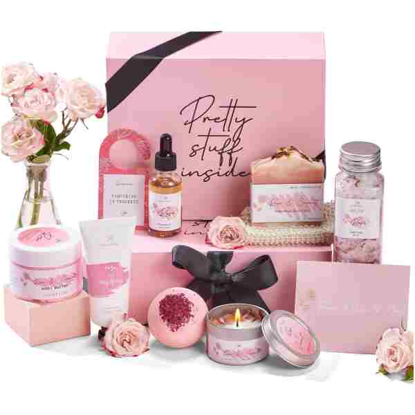 Spa Gifts for Women Mothers Day Gifts Bath Gift Baskets Relaxing Spa Self Care Gift for Mom Her Sister Wife Auntie Home Bath Care Package Thank You Gift Birthday Gifts for Women...