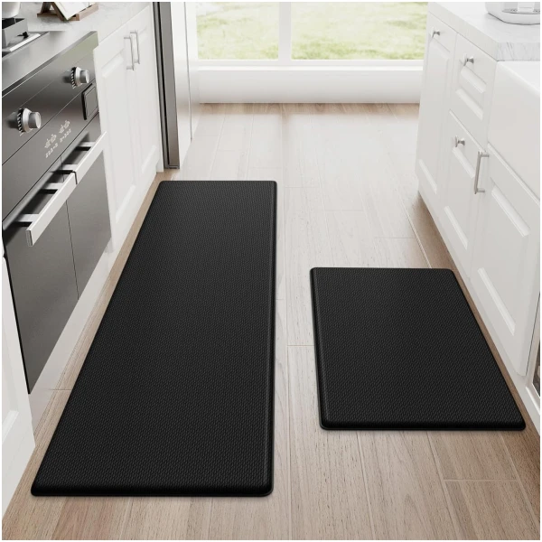 StepRite Kitchen Mats, 2PCS Kitchen Rugs, Cushioned Anti Fatigue Kitchen Mats for Floor, Non-Slip Standing Desk Mat, Waterproof Kitchen Rug Set for Kitchen, Floor,...