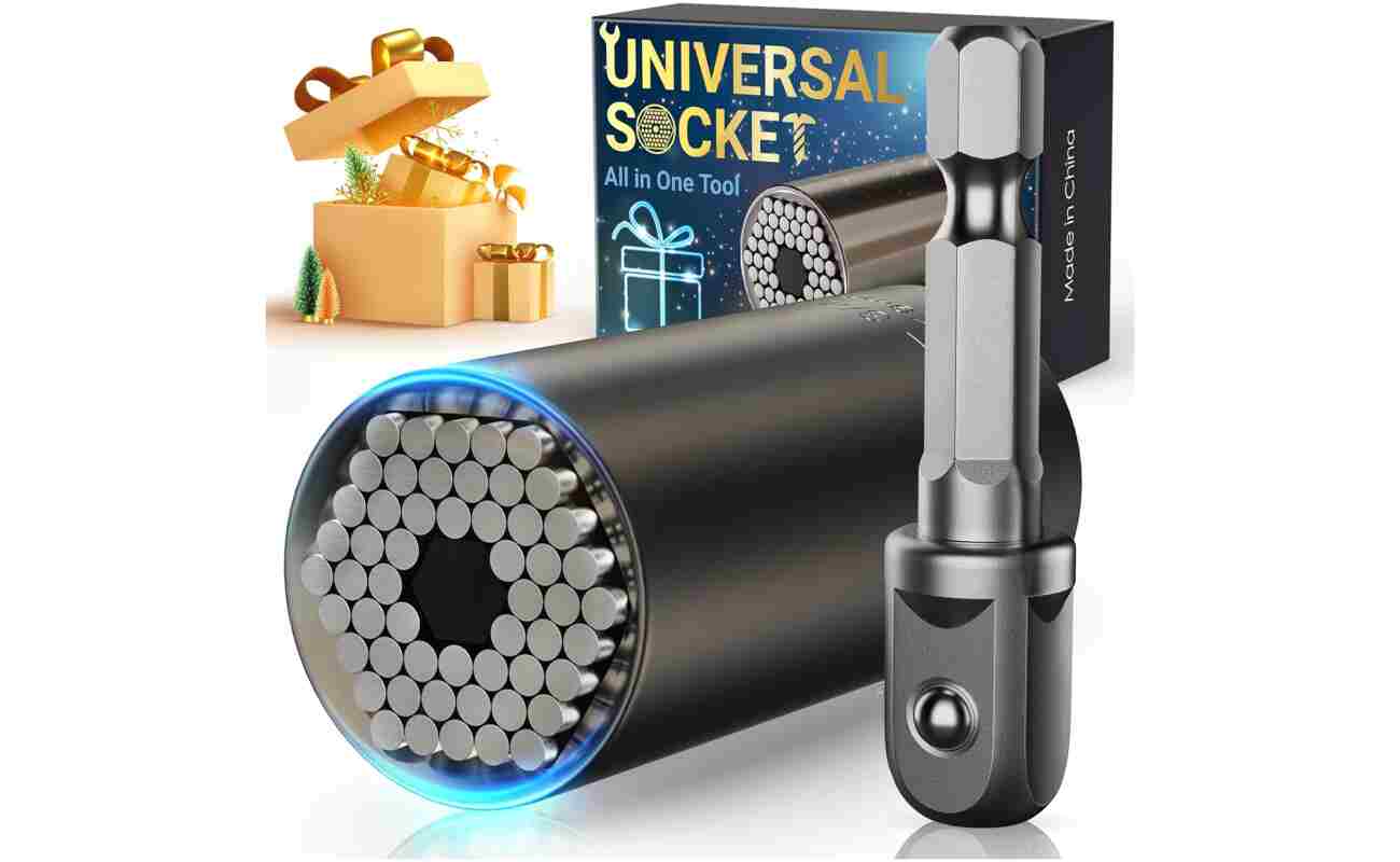 Stocking Stuffers for Men Adults Tools, Super Universal Socket Gifts for Men Grip Socket Set with Power Drill Adapter, Cool Gadgets Christmas Gift for Dad Men Husband Boyfriend...