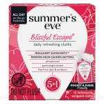 Summer's Eve Blissful Escape Daily Refreshing Feminine Wipes, Removes Odor, pH Balanced, 12 Count, 1 Pack