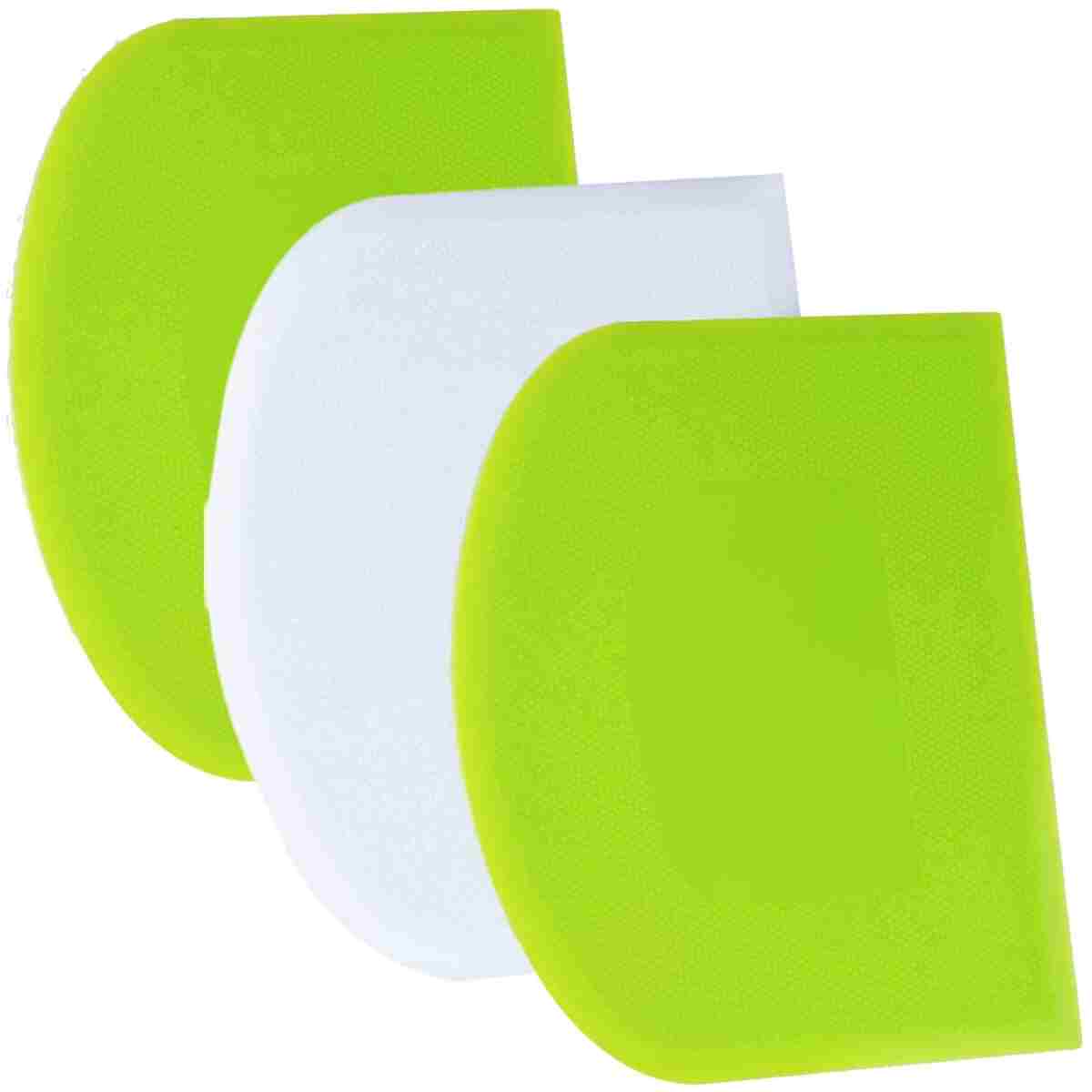 SURDOCA Dough Scraper Bench Scraper - 3P 4.7x3.7" Plastic Flexible Bowl Scraper, Sharp Edge & Angles Cake Scraper. Non-Slip Bakeware Decorating Tools Sculpting & Modeling Tools...