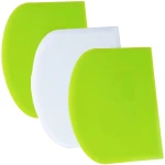 SURDOCA Dough Scraper Bench Scraper - 3P 4.7x3.7" Plastic Flexible Bowl Scraper, Sharp Edge & Angles Cake Scraper. Non-Slip Bakeware Decorating Tools Sculpting & Modeling Tools...