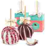 Sweet Love Milk and White Chocolate Covered Caramel Apples Pair - 2 Count Gift Boxes
