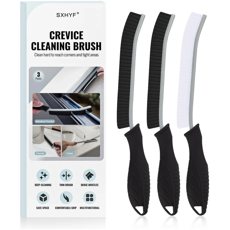 SXhyf Cleaning Brush - Hard Bristle Crevice Cleaning Brush, Multifunctional Gap Scrub Brush, Home Essentials, Bathroom Cleaner Tools for Household Use, Kitchen, Window, Faucets,...