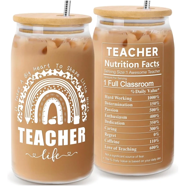 Teacher Appreciation Gifts - Anniversary Birthday End of Year Presents for Teacher from Student - Thank you Retirement Back to School Gifts Idea for Women Men Coworker -16 Oz...