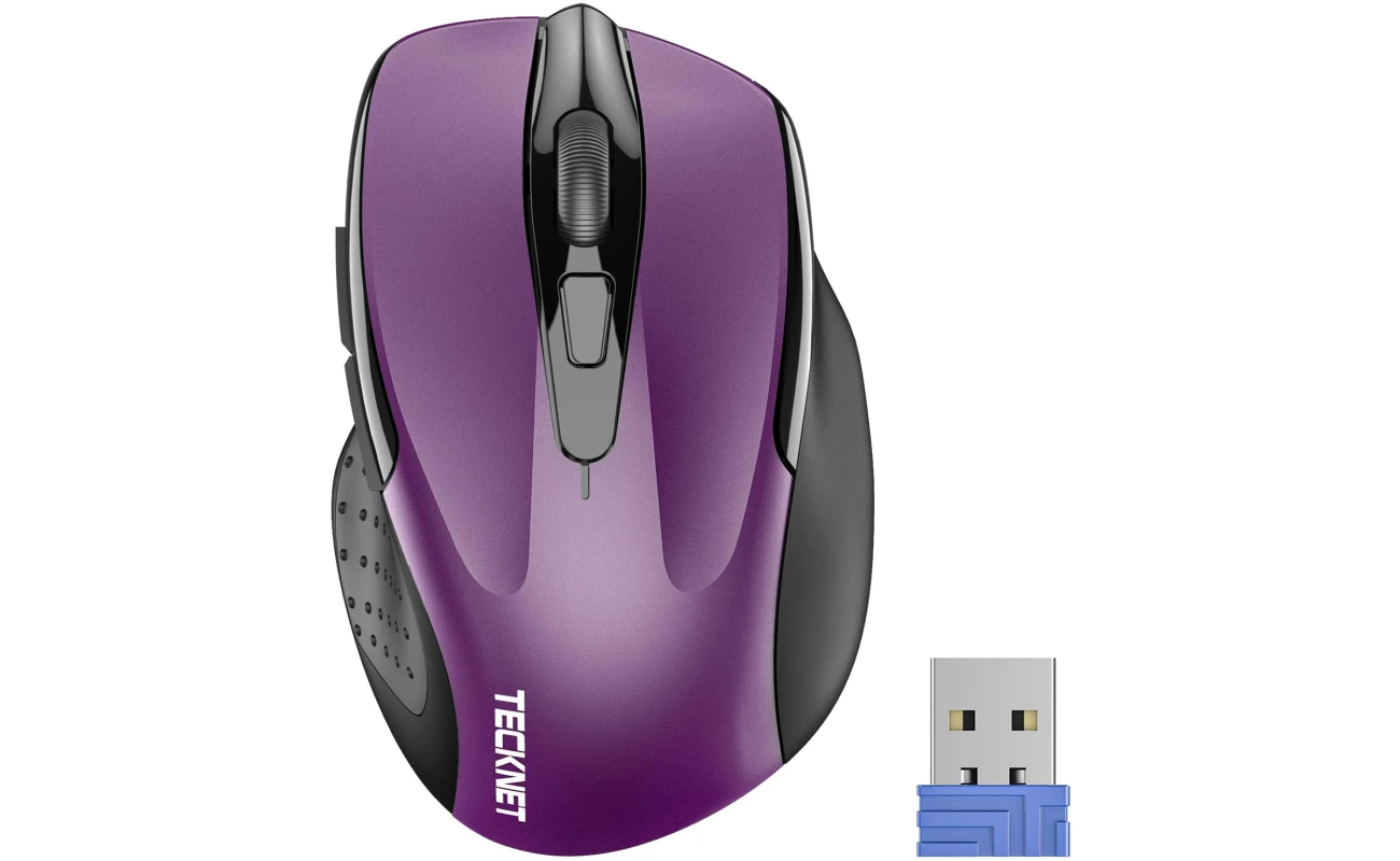 TECKNET Wireless Mouse, 2.4G Ergonomic Optical Mouse, Computer Mouse for Laptop, PC, Computer, Chromebook, Notebook, 6 Buttons, 24 Months Battery Life, 2600 DPI, 5 Adjustment...