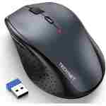 TECKNET Wireless Mouse, 2.4G USB Computer Mouse with 6-Level Adjustable 4800 DPI, Silent Mouse Quiet Click,30 Months Battery, Ergonomic Grips, 6 Buttons Portable for PC,...
