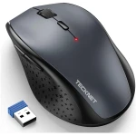 TECKNET Wireless Mouse, 2.4G USB Computer Mouse with 6-Level Adjustable 4800 DPI, Silent Mouse Quiet Click,30 Months Battery, Ergonomic Grips, 6 Buttons Portable for PC,...
