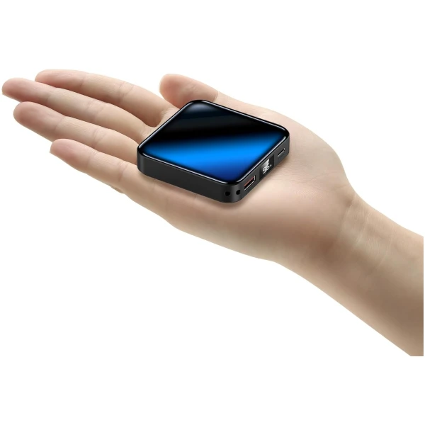 The Smallest and Lightest 10000mAh Small Power Bank，Fast charge Mini Portable Charger, USB C Input/Output with External Battery Pack, Smart LED Display，Suitable for iPhone,...