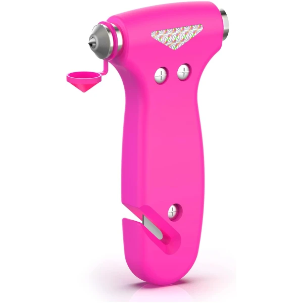 THINKWORK Car Safety Hammer Gift for Women, Three-in-One Tool with Window Breaker and Seat Belt Cutter, Safety Emergency Car Escape Tool for Family, Children