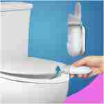 Toilet Seat Lifter Handle, [Innovative Structure] Toilet Lid Cover Lifter, Bathroom Restroom Gadgets Accessories for Home Hotel Office, Avoid Touching(Gray,1PACK)