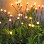 TONULAX Solar Garden Lights - New Upgraded Solar Swaying Light, Sway by Wind, Solar Outdoor Lights, Yard Patio Pathway Decoration, High Flexibility Iron Wire & Heavy Bulb Base,...