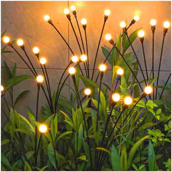 TONULAX Solar Garden Lights - New Upgraded Solar Swaying Light, Sway by Wind, Solar Outdoor Lights, Yard Patio Pathway Decoration, High Flexibility Iron Wire & Heavy Bulb Base,...