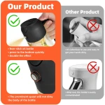 TrendPlain 16oz/470ml Glass Olive Oil Sprayer for Cooking - 2 in 1 Olive Oil Dispenser for Kitchen Gadgets, Air Fryer, Salad, and BBQ - 2 Black