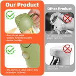 TrendPlain 16oz/470ml Glass Olive Oil Sprayer for Cooking - 2 in 1 Olive Oil Dispenser for Kitchen Gadgets, Air Fryer, Salad, and BBQ - Black & Green