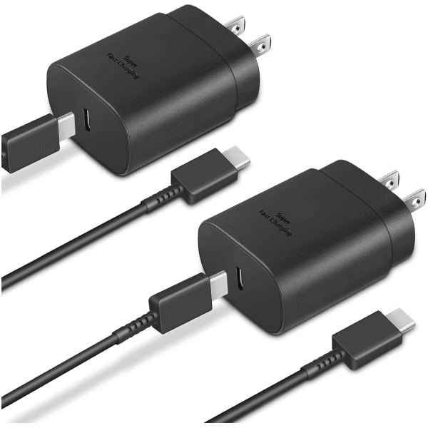 Type C Charger, 2-Pack 25W Type C Super Fast Charging Block with 6ft USB C Charger Cable Compatible with Galaxy S23 Ultra/S23+/S22/S21/S20/Phone 16/16 Plus/16 Pro Max/15/15 Pro...
