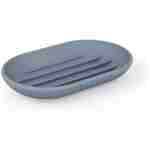 Umbra Touch Dish for Bathroom-Contemporary, Practical Molded Oval Soap Bar Holder for Bath Sink-Nicely Fits Into Amenity Tray-Easy to Clean, Highly Durable, 13 x 9 x 2 cm, Slate...