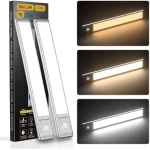 Under Cabinet Lights,76 LED Operated Motion Sensor Light Indoor,1500mAh USB Rechargeable Closet Lights, 2 Pack Magnetic Dimmable Closet Lights,Wireless Under Counter Lights for...