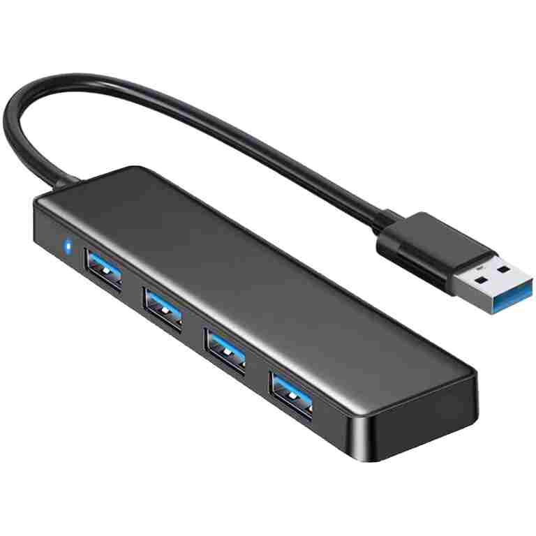 USB 3.0 Hub, VIENON 4-Port USB Hub USB Splitter USB Expander for Laptop, Xbox, Flash Drive, HDD, Console, Printer, Camera,Keyborad, Mouse(Not for Charging)