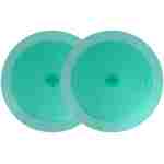 V-TOP Tub Stopper 2 Pack, 6 inches Large Silicone Drain Plug Hair Stopper Flat Suction Cover for Kitchen Bathroom Gadgets and Accessories (Green Transparent)
