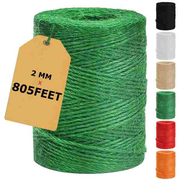 Vanhench 805ft Garden Twine, Green Twine String for Gardening Tomato Climbing Plant Tie Floristry Arts & Crafts Supplies, Hanging Planter Basket, Greenhouse Plant Accessories...