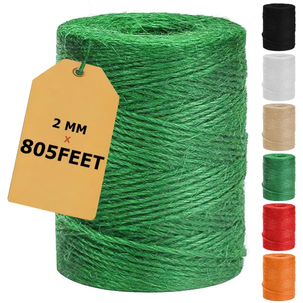 Vanhench 805ft Garden Twine, Green Twine String for Gardening Tomato Climbing Plant Tie Floristry Arts & Crafts Supplies, Hanging Planter Basket, Greenhouse Plant Accessories...