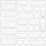 Vtopmart 25 PCS Clear Plastic Drawer Organizers Set, 4-Size Versatile Bathroom and Vanity Drawer Organizer Trays, Storage Bins for Makeup, Bedroom, Kitchen Gadgets Utensils and...