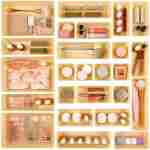 Vtopmart 25 PCS Plastic Drawer Organizers Set, 4-Size Versatile Bathroom and Vanity Drawer Organizer Trays, Storage Bins for Makeup, Bedroom, Kitchen Gadgets Utensils and Office