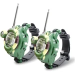 Walkie Talkies Watch, Spy Watch Army Toys for Kids Age 8-12, 7 in 1 Digital Watch Walkie Talkies, Two-Way Long Range Transceiver with Flashlight, Cool Spy Gadgets for Boy Girls