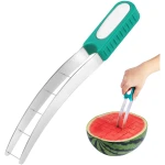 Watermelon Cube Cutter Summer Watermelon Cutter Slicer Stainless Steel Watermelon Fruit Cutter Fun Watermelon Cutting Tool Kitchen Gadgets for Family Parties Camping